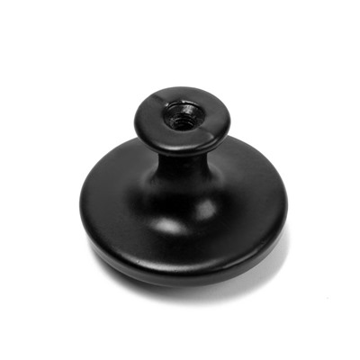 Ручка кнопка ТУНДРА РК122BL (FE112BL), черная