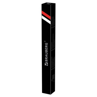 Ручка подарочная шариковая BRAUBERG "Slim Black", корпус черный, линия письма 0,7 мм, 141402
