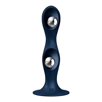 Satisfyer Стимулятор с двумя металличискими шариками в стволе Double Ball-R (dark blue)