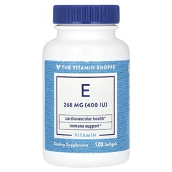The Vitamin Shoppe Витамин Е, 268 мг (400 МЕ), 120 мягких таблеток