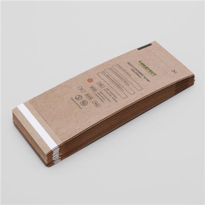 Пакеты из крафт-бумаги самокл.для паровой, воздушной, этиленоксидной стерилизаци, 100 х 250