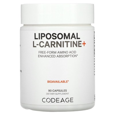 Codeage L-карнитин+ липосомальный - 500мг - 90 капсул - Codeage