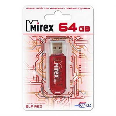 64Gb Mirex ELF Red (13600-FMURDE64)