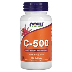 NOW Foods C-500 с шиповником - 100 таблеток - NOW Foods