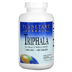 Planetary Herbals Triphala, Здоровье ЖКТ - 1000 мг - 180 таблеток - Planetary Herbals