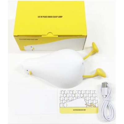 Детский силиконовый ночник УТКА IN PEACE DUCK SLEEP LAMP Instruction For Use с сенсорным управлением оптом