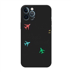 Матовый силиконовый чехол Flights travel на iPhone 12 Pro Max