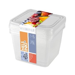 Набор контейнеров для заморозки PT Frozen 0,75л квадр. 115х115х110 мм 3шт нат. PT204012999