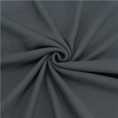 Ткань на отрез флис 130 гр цвет Темно-серый (двусторонний)