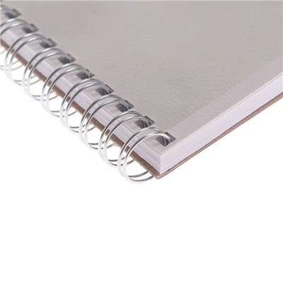 Скетчбук А5, 30 листов на гребне "Ели в тумане", обложка мелованный картон, твёрдая подложка, софт-тач, текстура, блок 160 г/м2