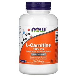 NOW Foods L-Карнитин - 1000 мг - 100 таблеток - NOW Foods