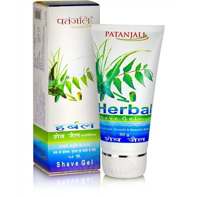 Гель-антисептик для бритья, 50 г, Патанджали; Herbal Shave Gel Antiseptik, 50 g, Patanjali