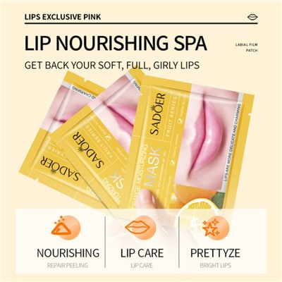 SADOER Увлажняющая и питательная  маска для губ Orange Moisturizing Lip Mask