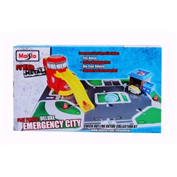 Maisto.Игровой набор арт.12117 "EMERGENCY CITY Спасательные службы" пожарная станция и полиция