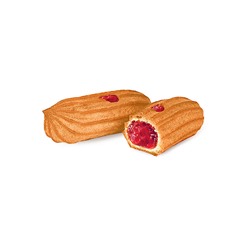Печенье «Мини-эклеры с малиновой начинкой» (коробка 2 кг)