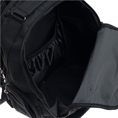 Рюкзак молодёжный, 42 х 28 х 16 см, эргономичная спинка, 18 л, Calligrata Г Caution, чёрный