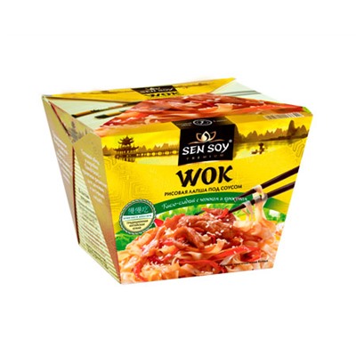 СЭНСОЙ Рисовая лапша под китайским соусом WOK 125г