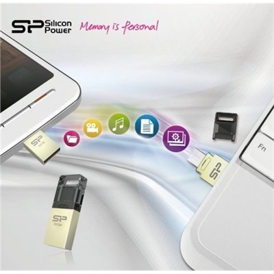 32Gb Silicon Power Mobile X10 OTG USB/microUSB, совместим с Android (SP032GBUF2X10V1C)