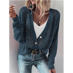 SHEIN LUNE Cardigan mit Offener Strick Drop Shoulder