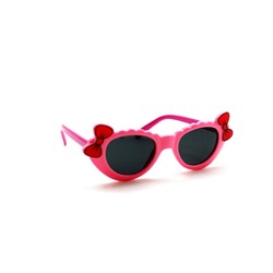 Детские солнцезащитные очки 2 бантика розовый малиновый