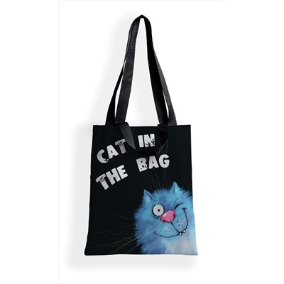 Сумка-шоппер арт.8700 "Синие коты Cat in the bag" (35*40 см.)  худ. Зенюк