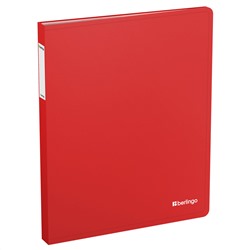 Папка с 40 вкладышами Berlingo "Soft Touch", 25мм, 700мкм, красная, с внутр. карманом DB4_40982
