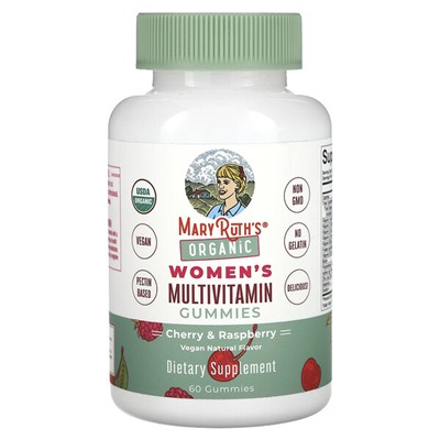 MaryRuth's Органические женские мультивитамины, вишня и малина, 60 жевательных таблеток