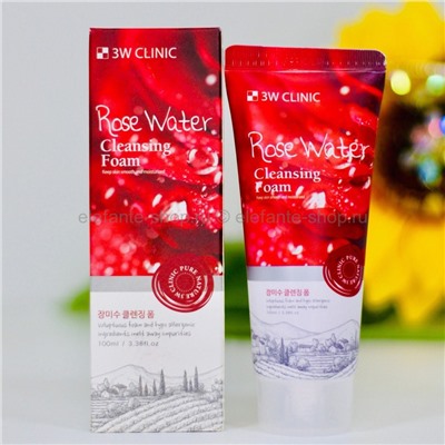 Пенка 3W Clinic Rose Water Cleansing Foam, 100 мл (51)