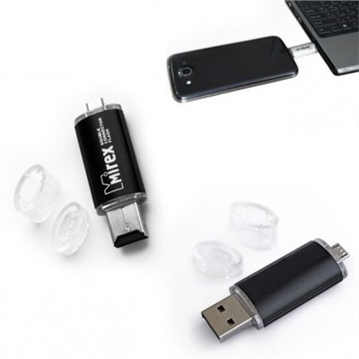 16Gb Mirex Smart Black, OTG USB/microUSB (13600-DCFBLS16)