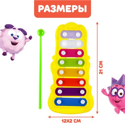 Металлофон фигурный «Смешарики», цвета МИКС