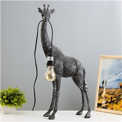 Настольная лампа "Жираф" Е27 40Вт чёрный с серебряной патиной 39,5х24х67 см RISALUX