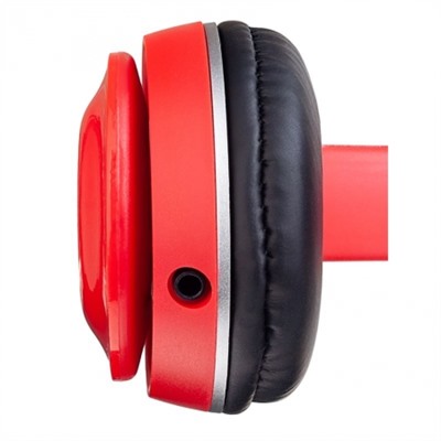 Наушники накладные Perfeo SHARP, полноразмерные, складные, съемный кабель, красные (PF_C3922)