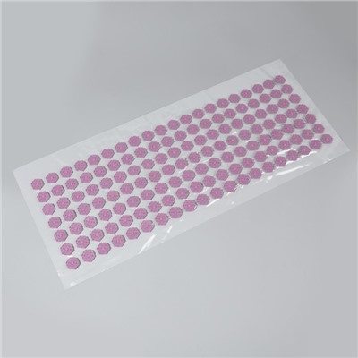 Ипликатор-коврик, основа ПВХ, 140 модулей, 28 × 64 см, цвет прозрачный/фиолетовый