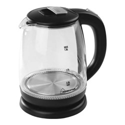 УЦЕНКА Чайник электрический Homestar HS-1018, стекло, 1.8 л, 1500 Вт, чёрный