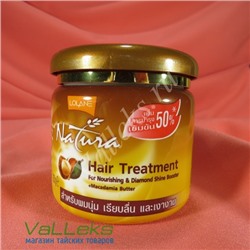 Питательная маска для волос с маслом макадамии Lolane NATURA hair treatment macadamia butter, 250мл