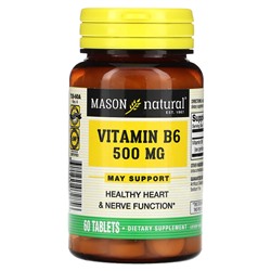 Mason Natural Витамин B6, 500 мг, 60 таблеток