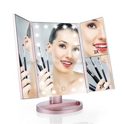 Косметическое зеркало с подсветкой Superstar Magnifying Mirror NAC-513 TDK-020 (TV)