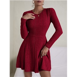 SHEIN Unity Kleid mit Rippenstrick ausgestelltem Saum