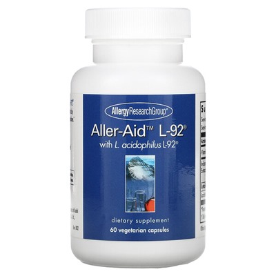 Allergy Research Group Aller-Aid L-92 с L. Acidophilus L-92 - 60 вегетарианских капсул - Allergy Research Group