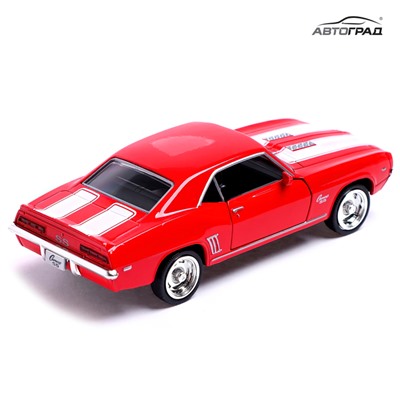 Машина металлическая CHEVROLET CAMARO SS, 1:32, открываются двери, инерция, цвет красный