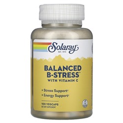 Solaray Сбалансированный B-Stress с витамином С, 100 растительных капсул