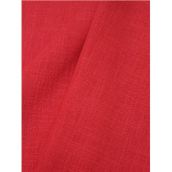Мерный лоскут (ткань в отрезах) - Конопля с хлопком-диагональ цв.Т.красно-коралловый, ш.1.38м.