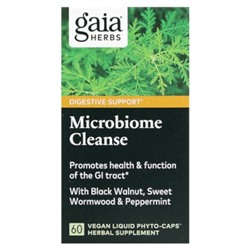 Gaia Herbs Microbiome Cleanse, 60 веганских жидких фитокапсул