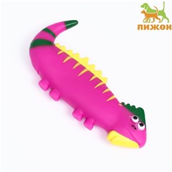 Игрушка пищащая "Хамелеон" для собак, 19 см, фиолетовая