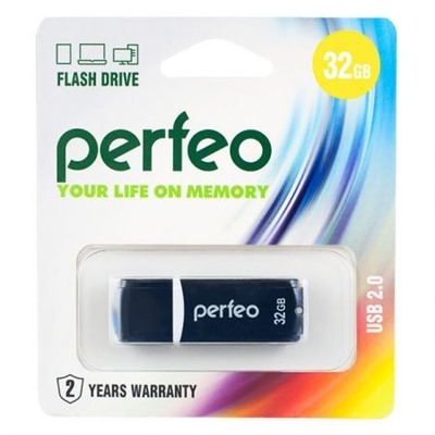 32Gb Perfeo C02 Black USB 2.0 (PF-C02B032)