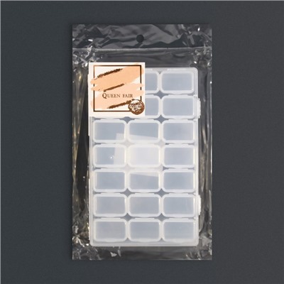 Органайзер для декора, 7 блоков, 3 ячейки, 10,5 × 17 × 2,5 см, цвет прозрачный