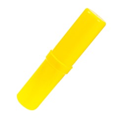Пенал-тубус (40 х 215 мм) Calligrata, пластиковый, желтый