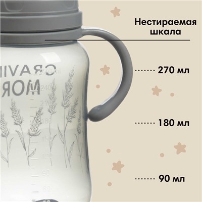 Бутылочка для кормления, широкое горло Little world collection, 270 мл., с ручками