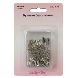 Булавки безопасные №2/0-3, упак./32 шт., Hobby&Pro