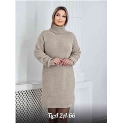 Женская Свитер-Туника. Ткань велюр 80% cashmere, 20% wool